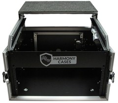 Harmony Cases HCM4ULT DJ Laptop Glide 10U Slant Top 6U Vertical Rack Case New