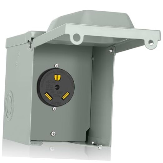 30 Amp RV Power Outlet Box, Nema TT-30R 125V RV 30A TT-30R RV Power Outlet Box