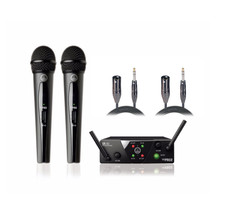 AKG WMS 40 MINI2 Dual Handhelds Plus 2 Trs-Xlr 10′ cords US25AC