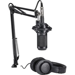 Audio-Technica AT2035PK Streaming/Podcast Studio Mic Pack w/ Boom & Headphones