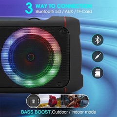 Bluetooth Wireless Portable Speaker Stereo 2*6.5in USB FM Powerful Sound Speaker