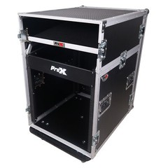 ProX T-12MRSS13ULT Road Case For 13U Top Mixer/DJ 12U Rack Combo w/Laptop Shelf