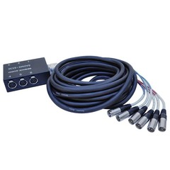 SADMS-6×30 6 Channel Compact Sub Snake, 30-Feet Pro Audio Drop Snake