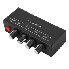Stereo Line Sound Mixer 3.5mm Input Output Port DC5-12V Sound Mixer For Speaker