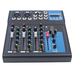 4 Channel Live Studio Stereo Audio bluetooth Mixer Sound Mixing DJ USB Console