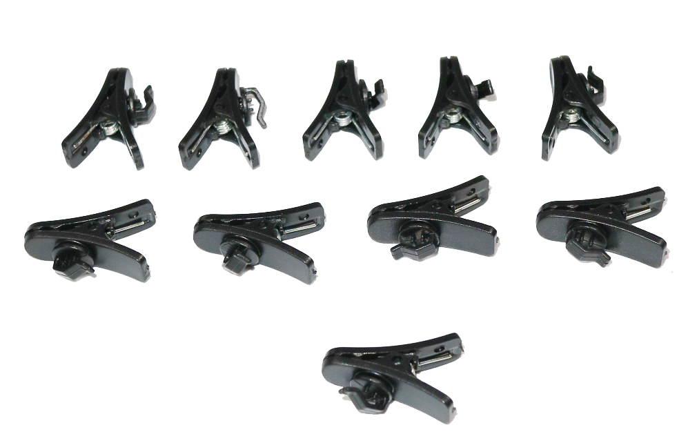 10pcs Lapel Microphone Plastic Grip Clip for earphone Lavalier Clips 1mm-1.5mm