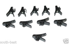 10pcs Lapel Microphone Plastic Grip Clip for earphone Lavalier Clips 1mm-1.5mm