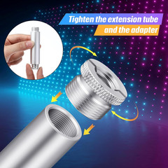 4 Pieces Mic Stand Extension Tube 5/8 Inch Microphone Extension Pipe Aluminium A