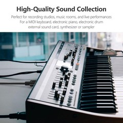 High-Performance 1ft MIDI Cable Pack – 5-Pin Male Connectors for Music Gear