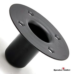 Pair Steel Speaker Pole Mounting Socket Cup Top Hat 1-1/2″ Tripod Stand Black
