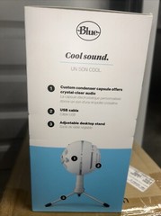 🔥LOGITECH WHITE BLUE SNOWBALL ICE PLUG AND PLAY USB MICROPHONE