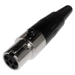 TA5F 5-Pin Mini XLR Female Cable Connector Adapter 4-Pack for Mic Microphone