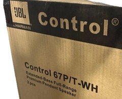New JBL Control 67P/T-WH Extended-Bass Full-Range Pendant Speaker, White (Pair)
