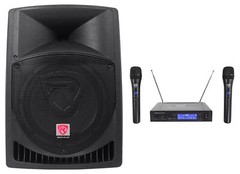 Rockville RPG12 12″ Powered Active 800w PA Speaker w/Dual Wireless Mics