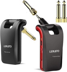 LEKATO Wireless Guitar System 2.4GHz Wireless Transmitter Receiver 6 Channels US