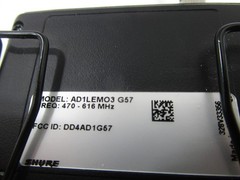 Shure AD1 Wireless Bodypack Transmitter G57 470 616MHz PRE-OWN BATTERY INCLUDED