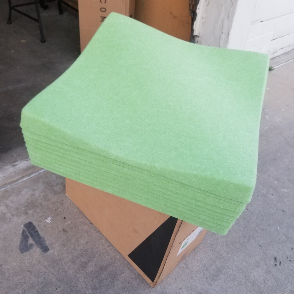 NEW 9x Green Acoustic PET Tiles 19.65″x19.65″ Dune 24.21 Total SQ FT $850 RETAIL