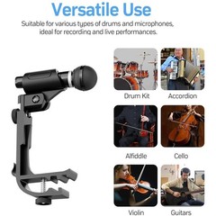 Saxophone Drum Clamp Music Mic Mount 90° Rotation Versatile for Various