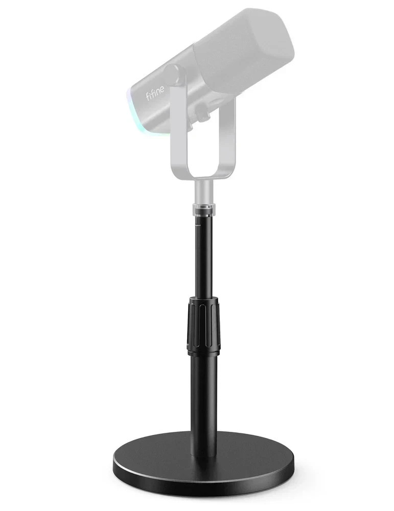 FIFINE Desktop Microphone Stand, Heavy-Duty Metal Adjustable Table Mic Stand …