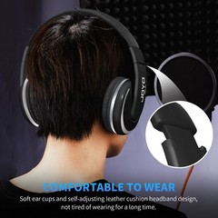 JOYO Over Ear Headphones Wired Studio Headphones with 1/4 to 3.5mm Jack（OP）