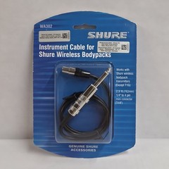 Shure WA302 – 1/4″ to TA4F (2.5′ 1/4″ to 4 pin TA4F) Instrument Cable, NEW