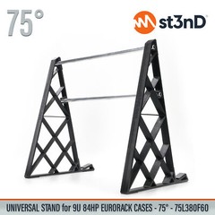UNIVERSAL STAND for 9U 84HP EURORACK CASES – 75° – 75L380F60