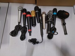 Lot of 10 Used Microphones – Various Brands & Models, Working