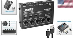 DC 5V Powered Mini Mixer – 4-Channel Low Noise Mixer for Guitars & Keyboards
