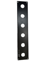 2U Space Black Heavy Rack Panel w/ 6 Large „G“ SpeakOn Cut Outs for NL8 or NL4