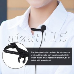10Pcs Black Metal EY-J02A Microphone Clip 6mm for Recording Microphone