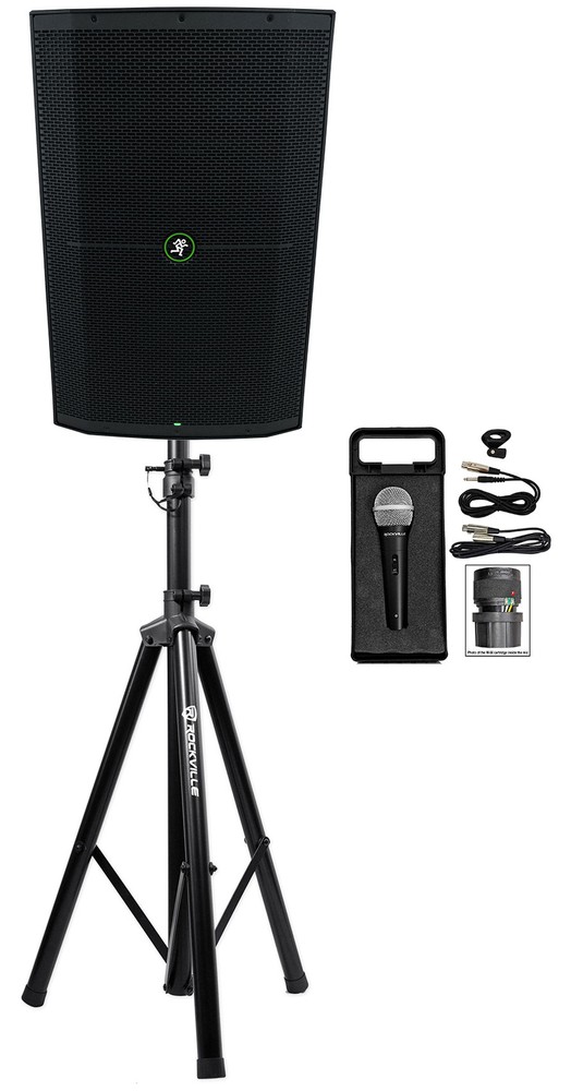 Mackie Thump215XT 15″ 1400w Powered DJ PA Speaker+Tripod Stand+Mic Thump 212XT