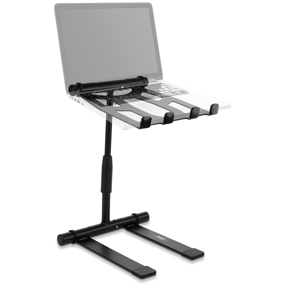 Pyle Portable Folding Laptop Stand – Standing Table with One Size, Black