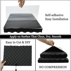 Soundproofing Closed Cell Foam – 8 Pack Self-adhesive 16“ X 12“ X 1“ Thickene