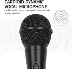 Handheld Wired Microphone, Cardioid Dynamic Vocal Mic with 13Ft Cable and On/Off