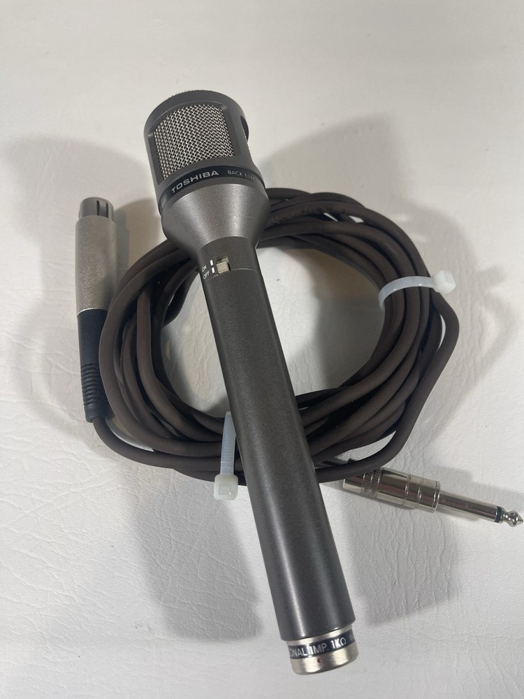 Toshiba EM-330 Handheld Condenser Microphone Wired 6.35mm Gray Rare, Clean!