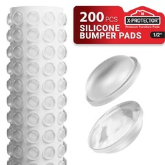 Cabinet Door Bumpers 200 PCS – 1/2″ Silicone Clear Bumpers – Ideal Cabinet Bu…