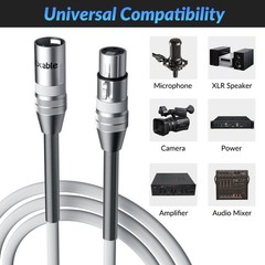 Premium 25 Feet XLR Microphone Cable Heavy Duty 22AWG OFC XLR Male to Female …