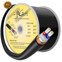 200Ft Bulk XLR Mic Cable 21AWG OFC Tinned Copper 2 Conductor Shielded Wire RollX