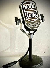 Vintage RARE 1930s VOLU-TONE Velocity Ribbon Microphone, looks-works great/Hear!