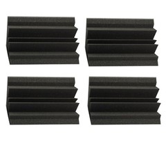 12″ X 6″ X 6″ Acoustic Foam Bass Trap Studio Soundproofing Corner Wall 4 Pack