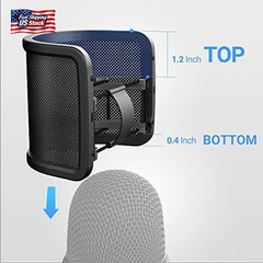 FIFINE Pop Filter Screen, Compact Microphone Pop Shield Windscreen with Metal Me