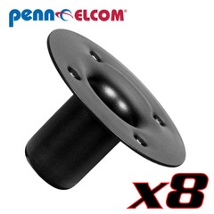 8 Penn Elcom M1552 Steel Speaker Mounting Top Hat for 1-1/2″ Tripod Stand Black