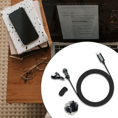 Lavalier Microphone with USB C High Sensitivity for Interviews and Broadcasting