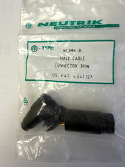 Neutrik NC3MX-B 3-Pin Black Male Cable Connector w/ Gold Contacts, 1 Pack