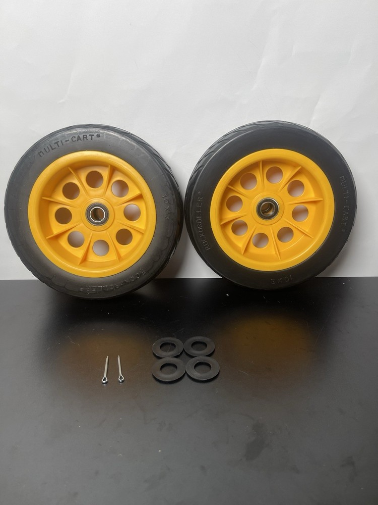 Rock-N-Roller R-Trac 10×3 No Flat Rear Wheel 2 Pack R10 R11G R12 R18 Multi-Cart