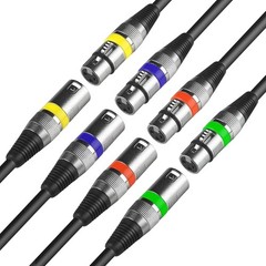 4Pack 3 Pin Dmx Cables Male Female XLR Patch Cables, Cable Dmx 1.2m 4ft XLR M…