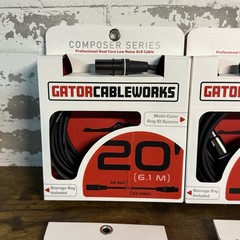 NEW – Gator Cableworks Composer XLR Cable Lot 2x20ft 2x6ft M-F