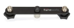 Dual Microphone Stand Mount for Stage Studio Podcasts Adjustable Black Bar