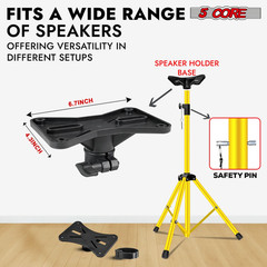 Speaker Stand Tripod Tall Adjustable 72 Inch DJ Pole Mount Studio Monitor Stands