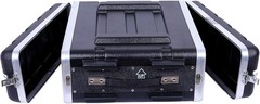 Crossrock Stackable 3U Rack Case, Standard 19.25” Depth, Polyethylene Hard-shell